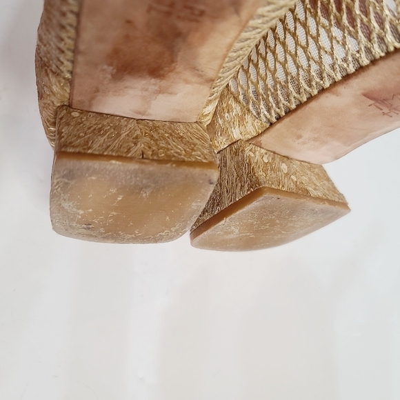 Vintage Timothy Hitsman Gold Mesh Block Heel Pumps size 10 - Picture 8 of 15